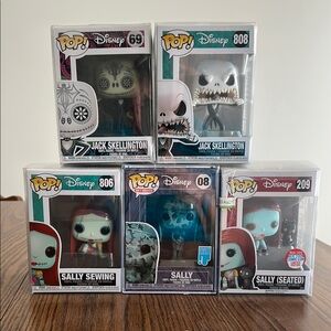 Funko Pop! Disney Jack Skellington and Sally Figures Set